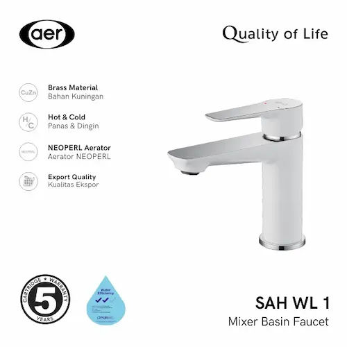 AER Save Water Brass Tap - Basin Tap Singapore (Credit: Shopee)