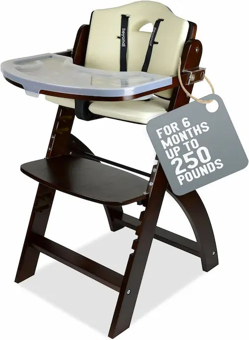 Abiie Beyond Wooden High Chair with Tray - High Chair Singapore (Credit: Amazon)