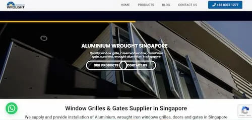 Aluminium Wrought - Window Grill Singapore (Credit: Aluminium Wrought)