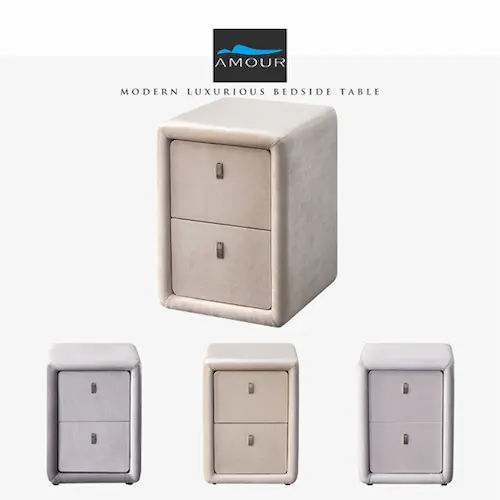 Amour Velvet Bedside Table - Bedside Table Singapore (Credit: Amour Velvet)