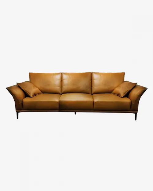 Attic Living Zedda Leather Sofa - Leather Sofa Singapore (Credit: Attic Living)