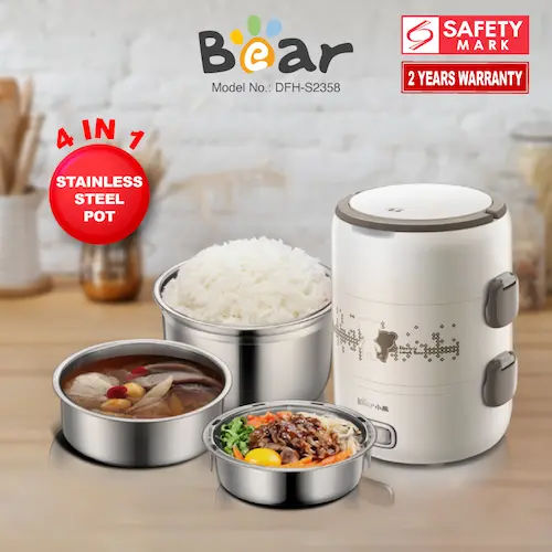 Bear DFH-S2358 Electric Food Steamer - Food Steamer Singapore (Credit: Lazada)