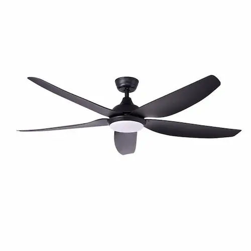 Bestar Star 5 Ceiling Fan with Light-Matt Black - Ceiling Fan Singapore (Credit: Megafurniture)