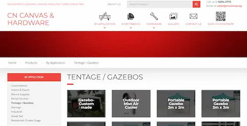 CN Canvas & Hardware - Gazebo Singapore