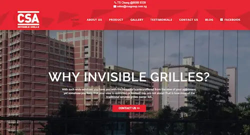 CSA Invisible Grille - Invisible Grille Singapore (Credit: CSA Invisible Grille)