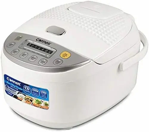 Cornell 1.5L Digital Rice Cooker with Non-Stick Coating Pot CRCJP155D White - Rice Cookers Singapore (Credit: Amazon)