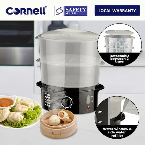 Cornell 2 Tier Daily Food Steamer - Food Steamer Singapore (Credit: Lazada)