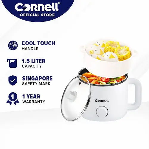 Cornell CMC-S1500X 1.5L Food Steamer - Food Steamer Singapore (Credit: Lazada)