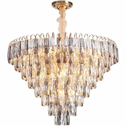 Crystal Metal LED Chandelier - Chandelier Singapore (Credit: Horizon Lights)