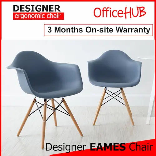 Designer Eames Plastic ArmChair PF-3001B - Armchair Singapore (Credit: Lazada)