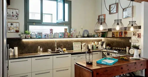 Eclectic Elegance - HDB Kitchen Design Ideas Singapore