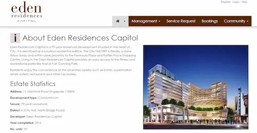 Eden Residences Capitol - Bugis Condo Singapore (Credit: Eden Residences Capitol)