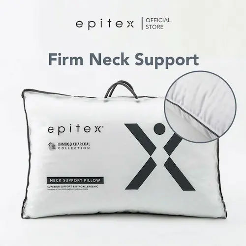 Epitex Charcoal Shredded Memory Foam Neck Support Pillow - Memory Foam Pillow Singapore (Credit: Shopee)