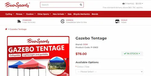 EvoSportz - Gazebo Singapore