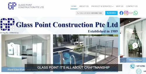 Glass Point Construction - Glass Doors Singapore (Credit: Glass Point Construction)