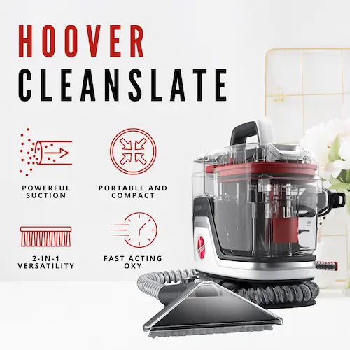 HOOVER CleanSlate Carpet & Upholstery Spot Cleaner - Steam Cleaner Singapore (Credit: Selffix)