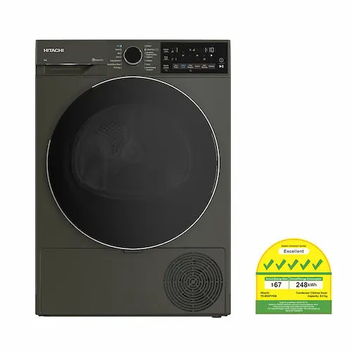 Hitachi 8 kg Heat Pump Tumble Dryer TD-80XFVEM - Dryer Singapore (Credit: Hitachi)