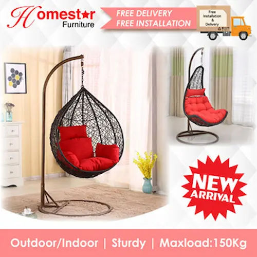 Homestar Balcony Swing Chair - Swing Chairs Singapore (Credit: Qoo10)