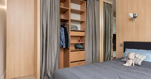 Incorporate Open Shelves Cupboards If The Space Is Small - Bedroom Design Singapore