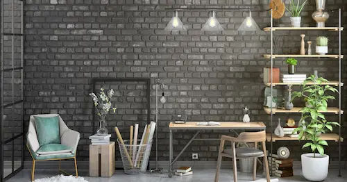 Industrial-look Home Office - Contemporary Interior Design Singapore