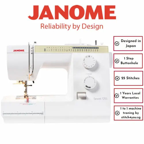 Janome Sewist 725S - Sewing Machines Singapore (Credit: Shopee)