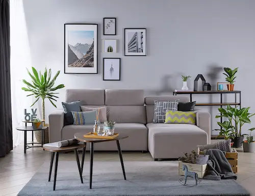 Karl SA L-Shape Fabric Sofa - Fabric Sofa Singapore (Credit: Cellini)