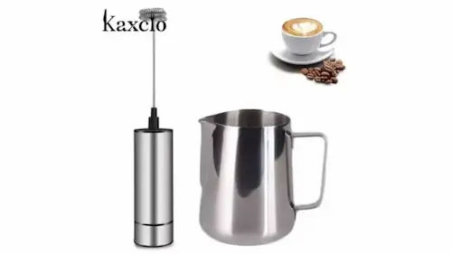 Kaxcio Handheld Milk Frother and Pitcher - Milk Foamer Singapore (Credit: Lazada)