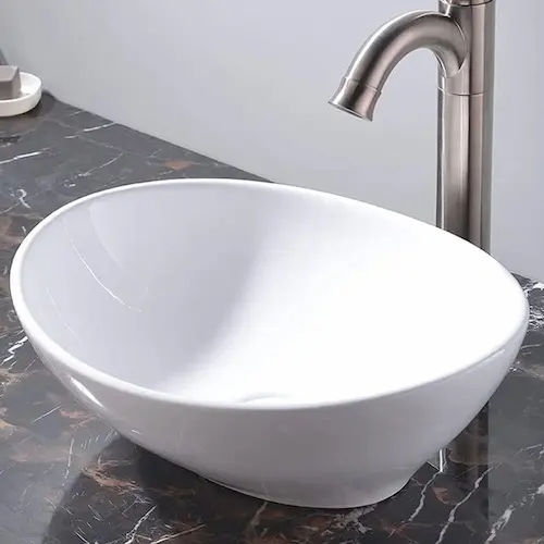 Kingo Home Oval Bathroom Sink - Toilet Sink Singapore (Credit: Amazon)