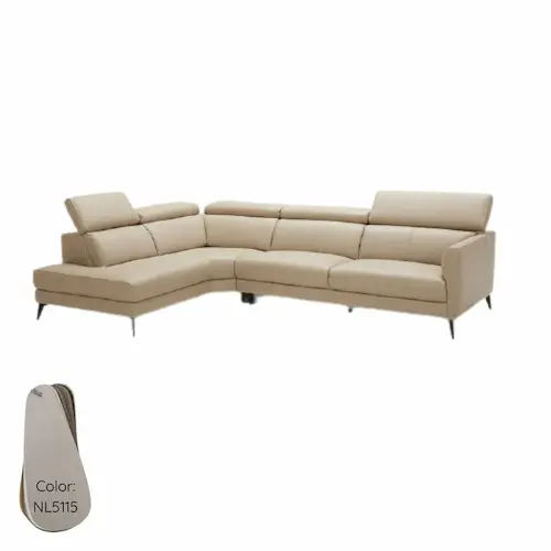 Kuka Top Grain L-Shaped Corner Sofa - Leather Sofa Singapore (Credit: Picket and Rail)