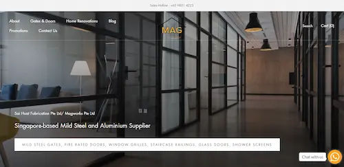 M Aluminium & Glass - Glass Doors Singapore (Credit: M Aluminium & Glass)