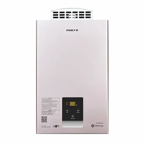 Macro Smart Gas Water Heater - Instant Water Heater Singapore (Credit: City Energy Life)