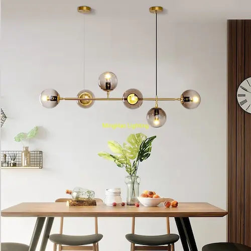 Minimalist Golden Chandelier - Chandelier Singapore (Credit: Shopee)