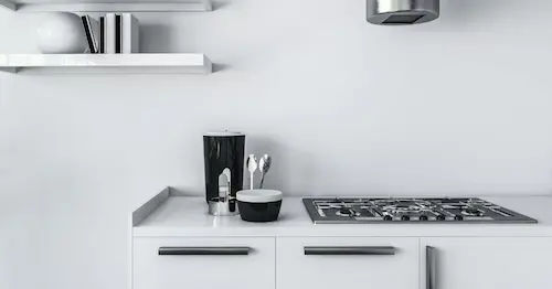 Minimalist Monochrome - HDB Kitchen Design Ideas Singapore