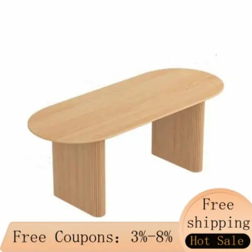 Oval Solid Wood Table - Minimalist Furniture Singapore (Credit: Oval Solid Wood Table)
