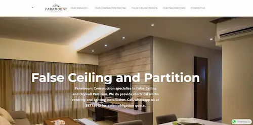 Paramount Construction - Partition Wall Singapore (Credit: Paramount Construction)