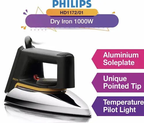 Philips HD1172 Classic Dry Iron - Best Iron Singapore (Credit: Lazada)