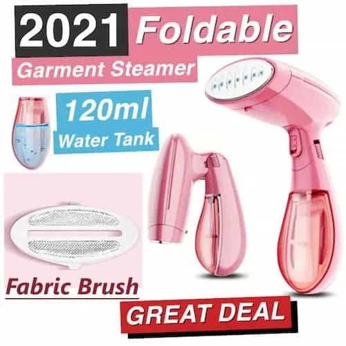 Pink Mini Clothes Steamer - Garment Steamer Singapore (Credit: Lazada)