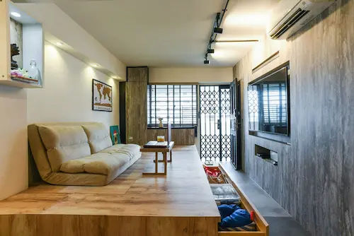 Platforms & Elevations - Living Room Design Singapore (Credit: Pinterest)