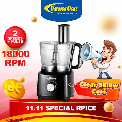 PowerPac Multi-Functional Food Processor - Food Processor Singapore (Credit: PowerPac)