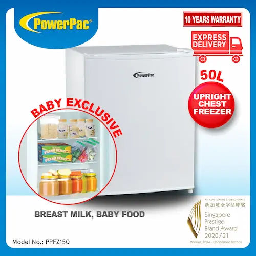 PowerPac Upright Mini Bar Freezers 60L - Freezers Singapore (Credit: Lazada)