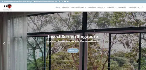 Removable Insect Screens (RIS) - French Door Singapore (Credit: Removable Insect Screens (RIS))