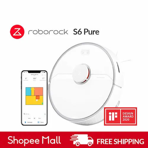 Roborock S6 Pure - Robot Vacuum Cleaner Singapore (Credit: Shopee)