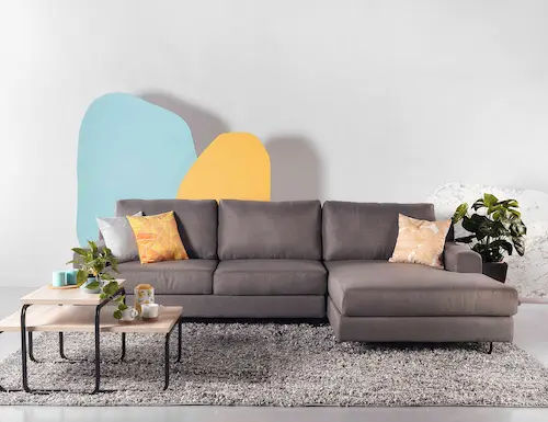 Ross L-Shape Fabric Sofa - Fabric Sofa Singapore (Credit: Cellini)