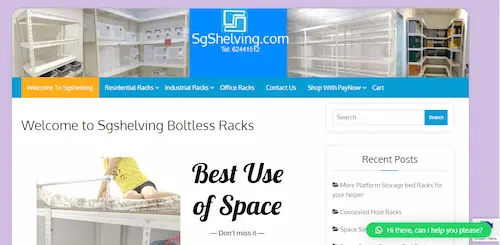 SG Shelving - Boltless Rack Singapore (Credit: SG Shelving)