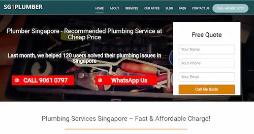 SG1 Plumber - Water Heater Repair Singapore (Credit: SG1 Plumber)