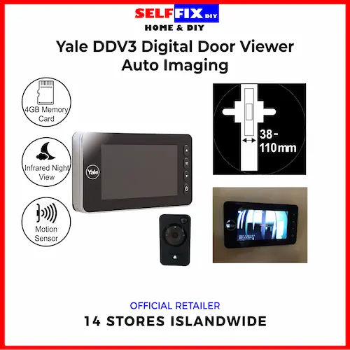 Selffix DIY YALE Digital Door Viewer and Doorbell - Doorbell Camera Singapore (Credit: Lazada)