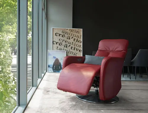 Seva Motorised Leather Recliner Armchair - Armchair Singapore (Credit: Cellini)