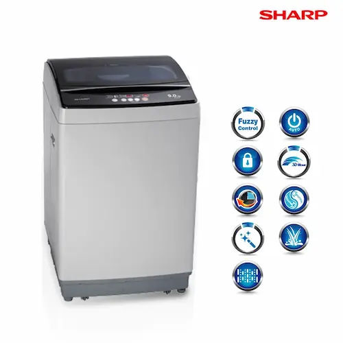 Sharp ESX905 - Best Front Load Washing Machine Singapore (Credit: Shopee)