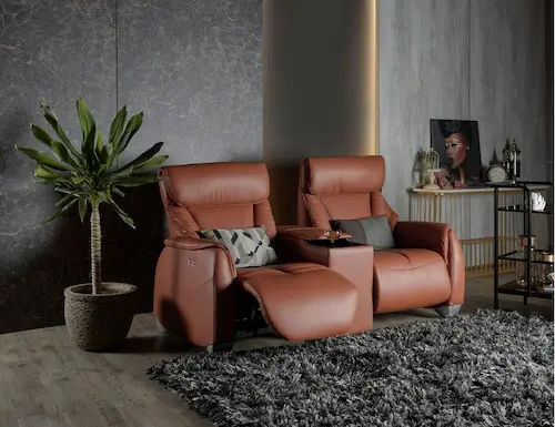 Sho Motorised Leather Recliner Sofa - Leather Sofa Singapore (Credit: Cellini)