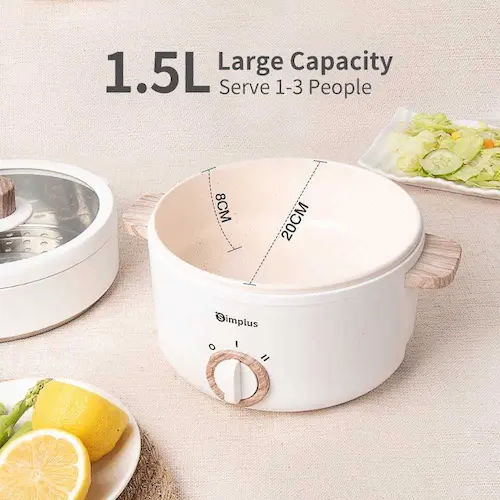 Simplus Electric Cooker with Steamer - Multi Cooker Singapore (Credit: Electronics Crazy)